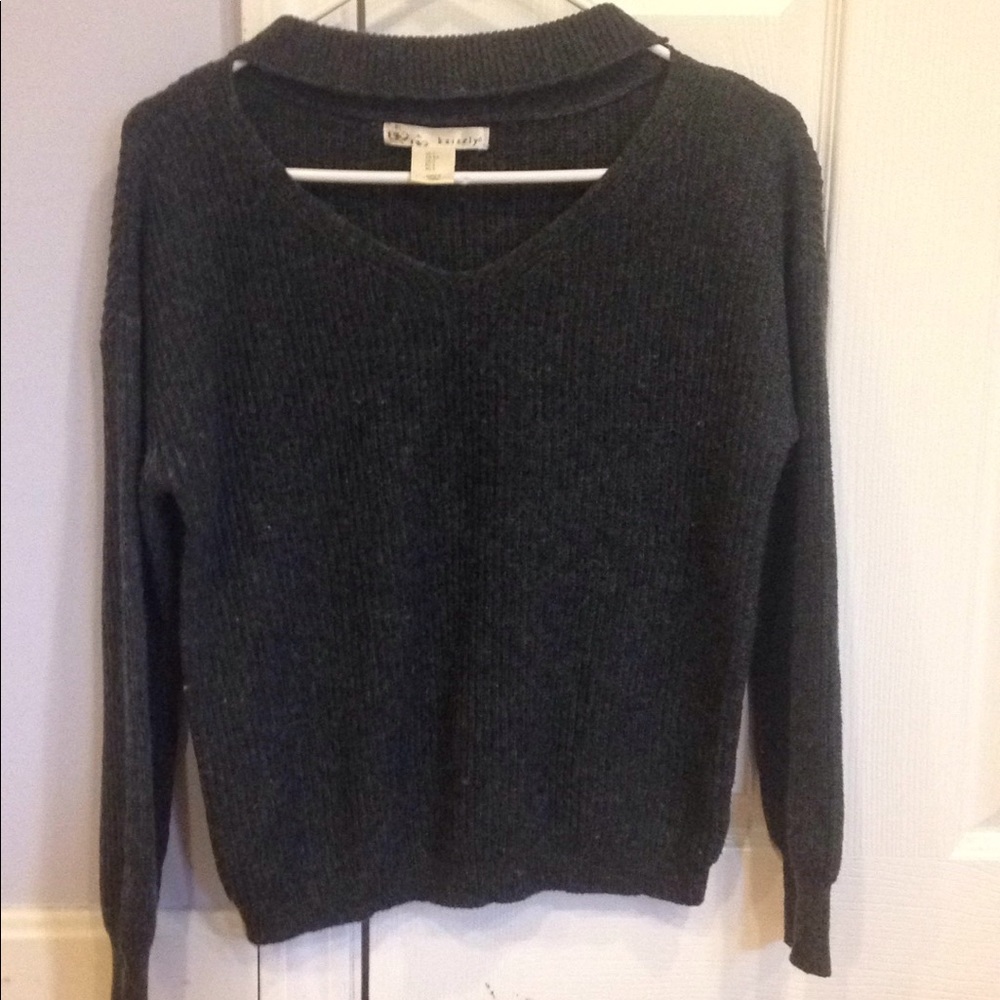 COMFY GREY SWEATER CHOKER SIZE S KAISELY
